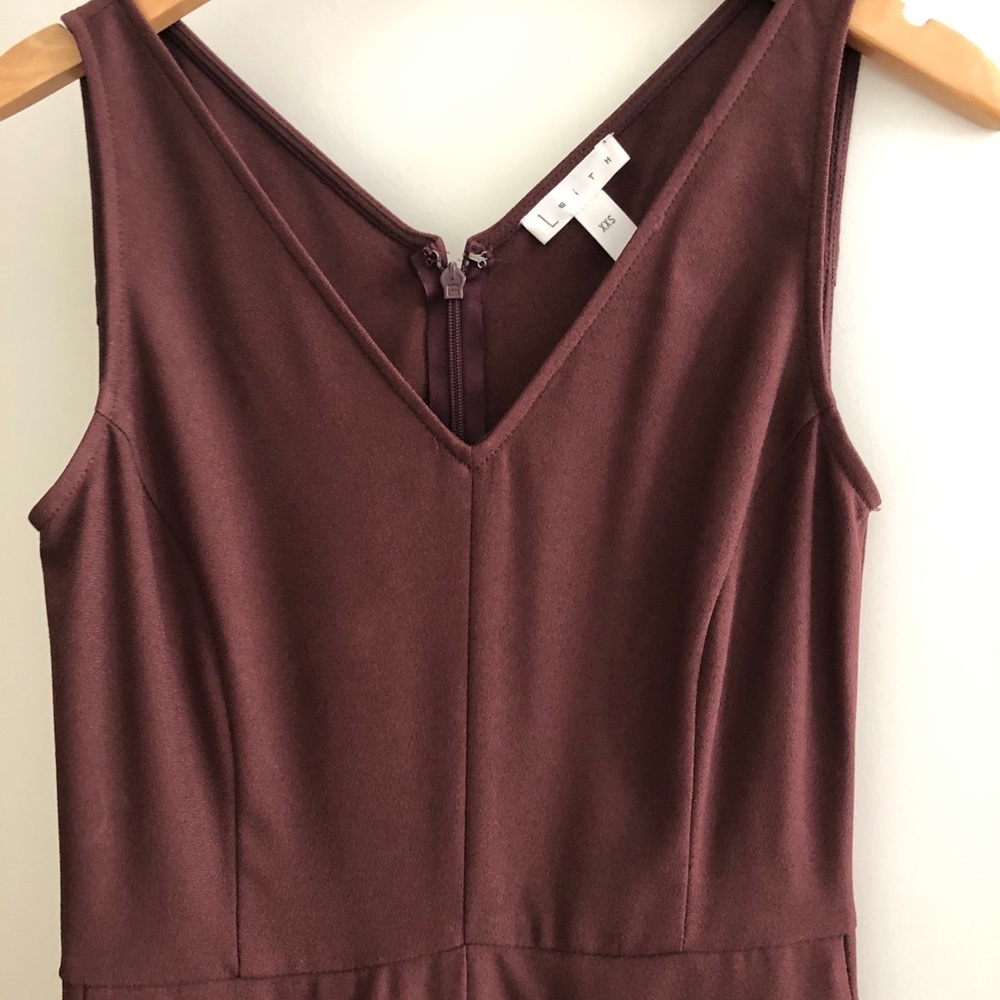 Leith maroon cropped jumpsuit